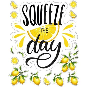 Image de Déco fenêtre autocollant brillant "Lemons" squeeze the day