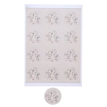 Sticker 6,35 cm Chip chip roze