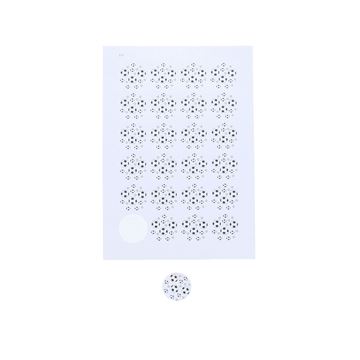 Sticker 4 cm Black & white voetbal