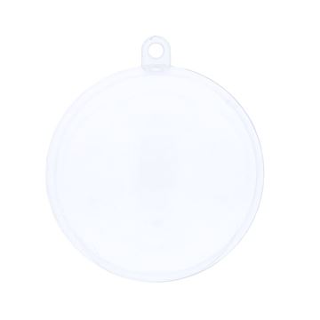 Plastic bal 8.5 cm transparant met lus