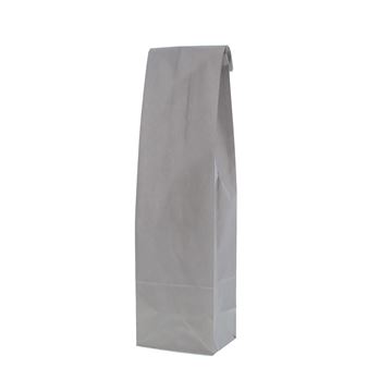 Papieren fleszak met bodem 10+8x41cm zilver
