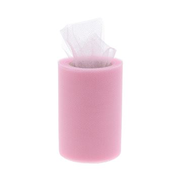 Tulle 10 cm x 20 m K4 lichtroze