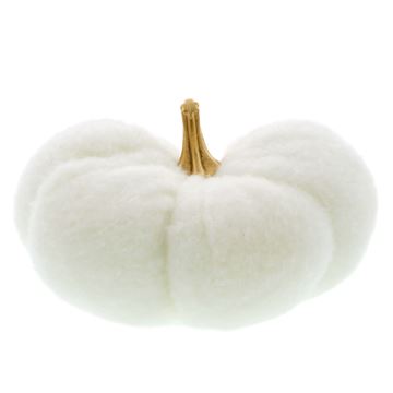 Pompoen Wooly deco wit
