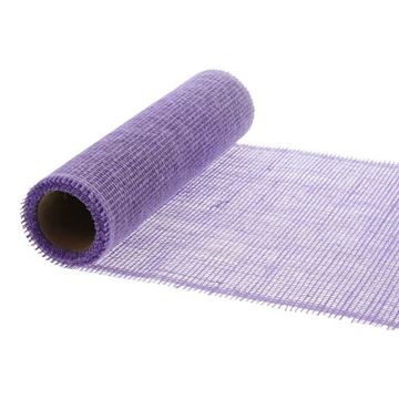 Deco Jute 30 cm x 5m lila - fijne gaas