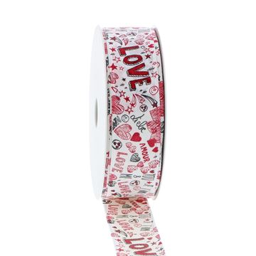 Image de Ruban laitonné "Sparkling Love" 25mm x 20m couleur 140