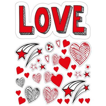 Image de Déco fenêtre autocollant brillant "Sparkling Love"