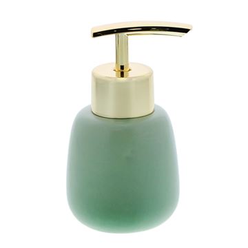 Zeeppomp afgerond smokey green - blinkend goud 100ml